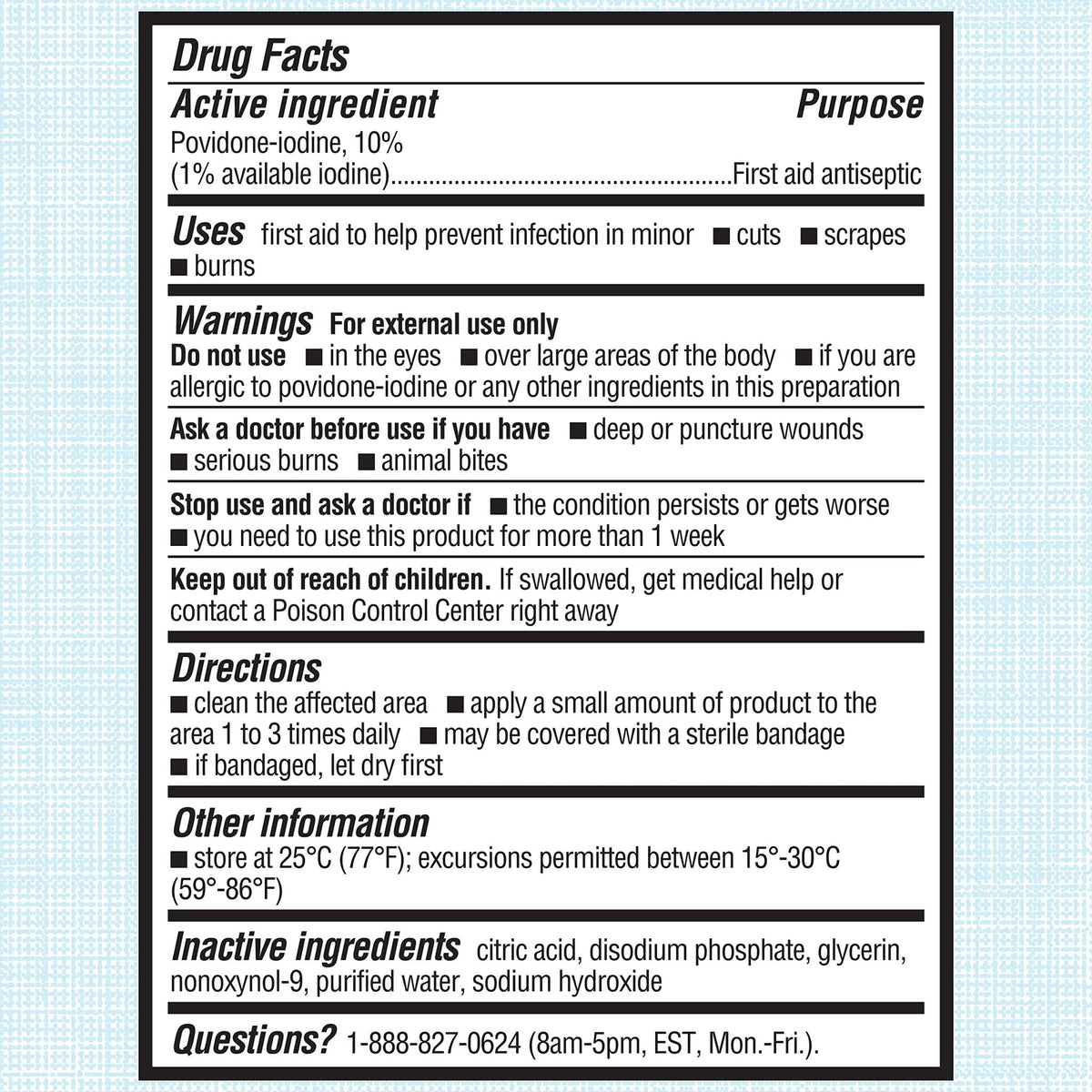 Betadine Antiseptic First Aid Solution, Povidone-Iodine 10%, Infection Protection, Kills Germs in Minor Cuts Scrapes and Burns, No Sting Promise, No Alcohol or Hydrogen Peroxide, 8 FL OZ - Maple Wellness Supplements