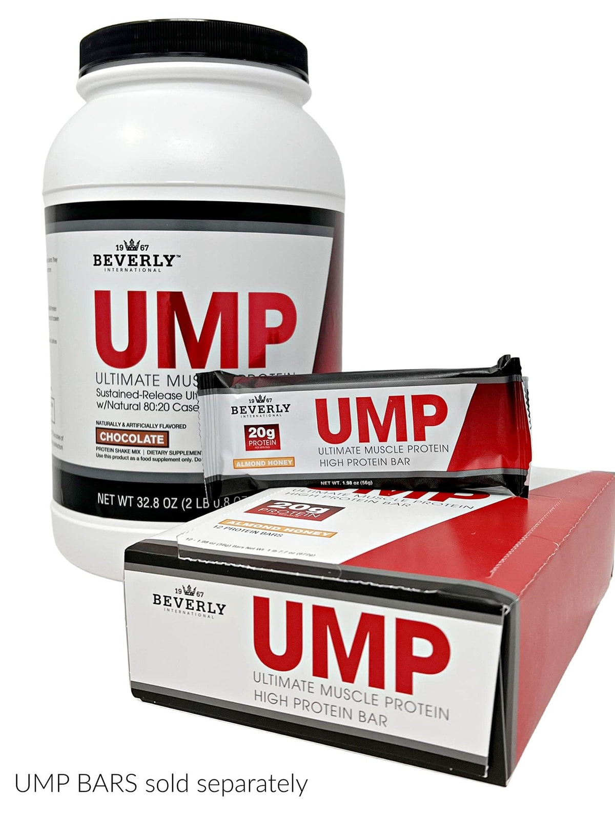 Beverly International UMP Protein Powder, Chocolate. Unique Whey-Casein Ratio Builds Lean Muscle. Easy to Digest. No Bloat. (32.8 oz) 2lb .8 oz - Maple Wellness Supplements
