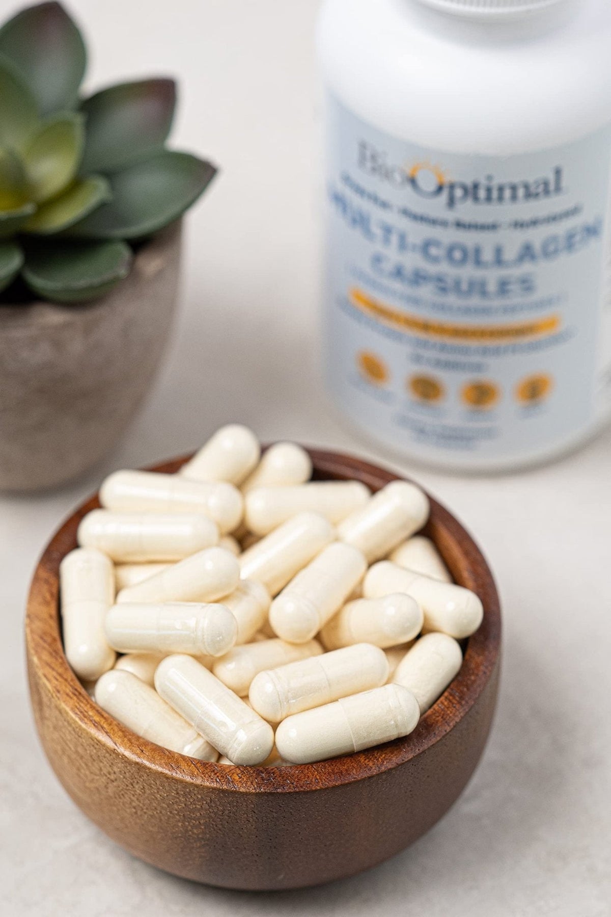 BioOptimal Multi-Collagen Supplement Capsules, Types I, II, III, V, & X Collagen, 90 Capsules - Maple Wellness Supplements