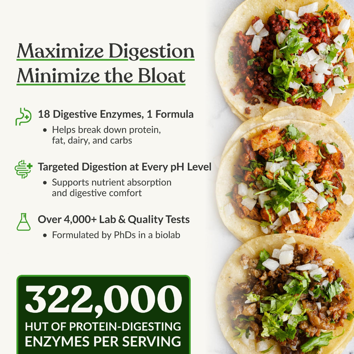 BIOptimizers MassZymes - Complete Digestive Enzymes Supplement for Gut Health - Bloating Relief for Men and Women - Maple Wellness Supplements