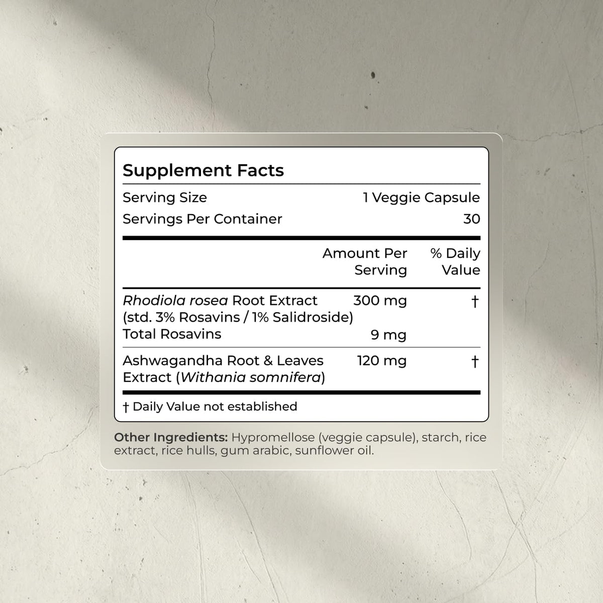 Blueprint Bryan Johnson Ashwagandha & Rhodiola Supplement – 120mg Ashwagandha + Rhodiola Root – Daily Adaptogen Capsules for Stress Support, Mood Balance, Energy & Focus – 30 Vegan Capsules - Maple Wellness Supplements