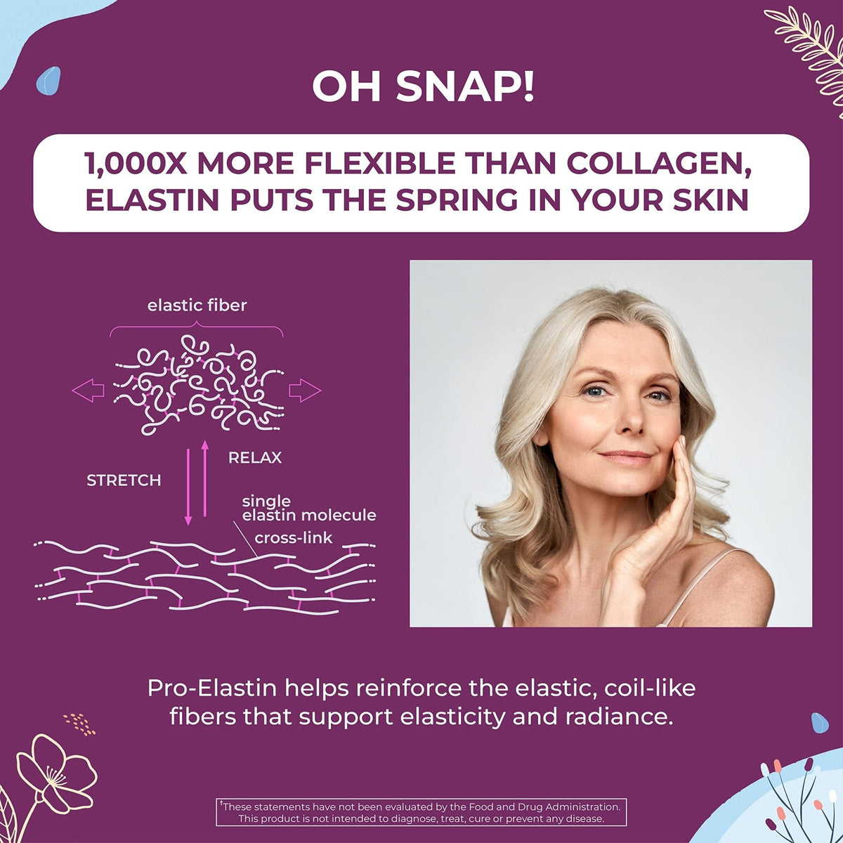 Body Kitchen Pro-Elastin 1000 mg Elastin Supplement, Reduce Signs of Aging, Improved Skin Health, Firmness & Elasticity, Fewer Wrinkles, Veggie Caps (Pack of 3) - Maple Wellness Supplements