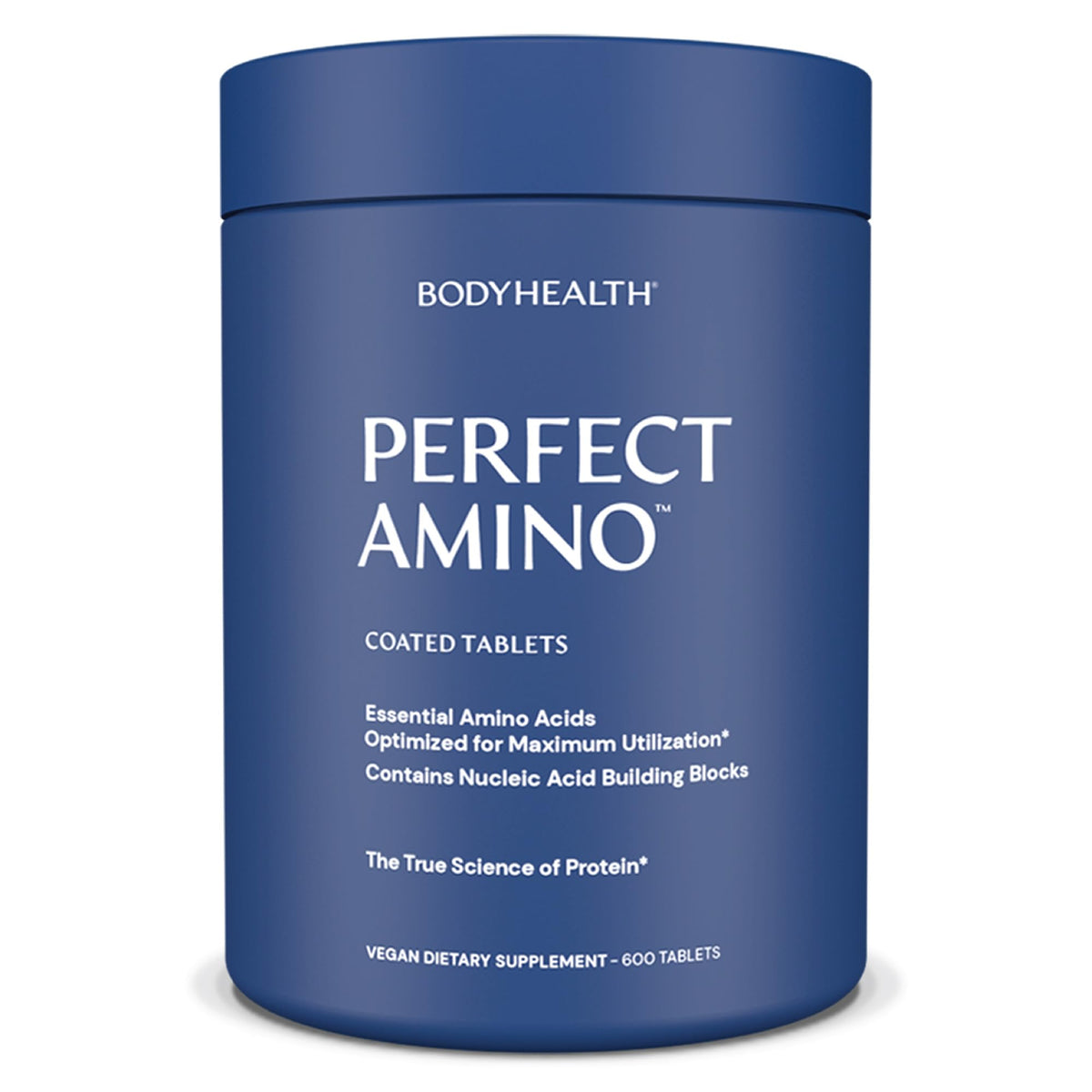 BodyHealth PerfectAmino (600 ct) Easy to Swallow Tablets, Essential Amino Acids Supplement with BCAAs, Vegan Protein for Pre/Post Workout & Muscle Recovery with Lysine, Tryptophan, Leucine, Methionine - Maple Wellness Supplements