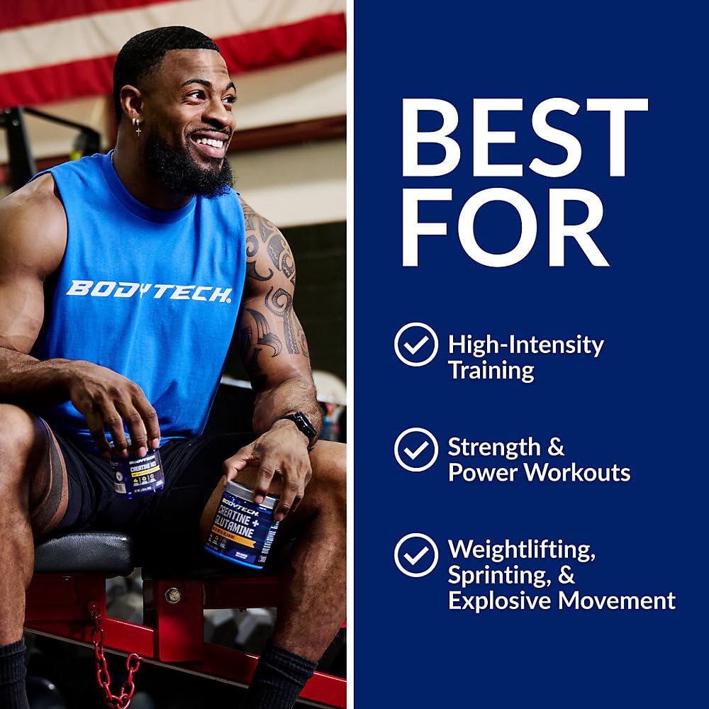 BodyTech Creatine Monohydrate Powder, Unflavored Micronized Creatine Formula for Men and Women, 5g per Serving, Pre Workout & Post Workout Supplement - Maple Wellness Supplements