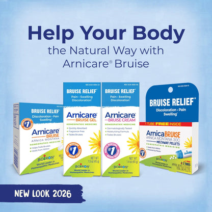 Boiron Arnicare Bruise Gel for Pain, Inflammation or Swelling, Soreness, and Discoloration - Non-greasy and Fragrance-Free - 4.2 oz - Maple Wellness Supplements