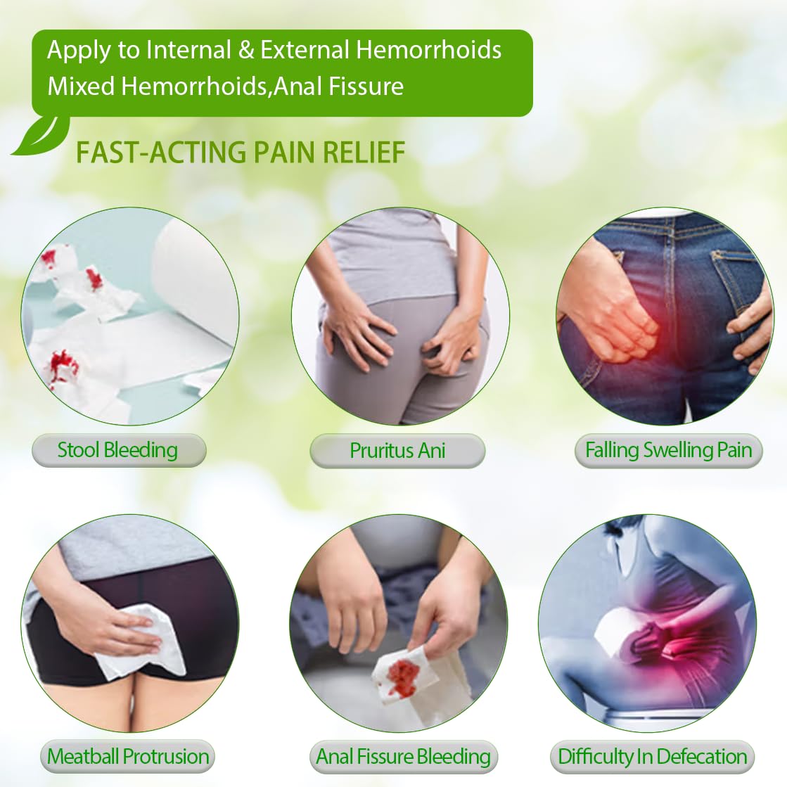 BONIORRI Hemorrhoid & Fissure Relief Cream – Maximum Strength Hemorrhoid Cream, Herbs Fast Acting Ingredients. (0.7 oz Total) - Maple Wellness Supplements