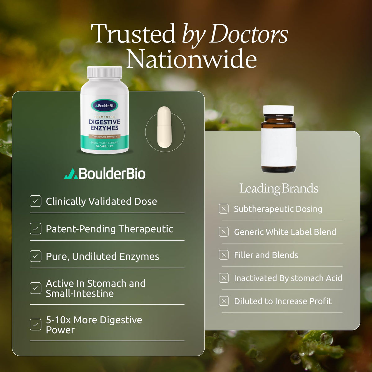 Boulder Bio Digestive Enzymes | 40,000 USP Lipase - Prescription Strength Pancreatic Enzyme Replacement Formula for Fat Digestion, Gut Health & Nutrient Absorption - Maple Wellness Supplements