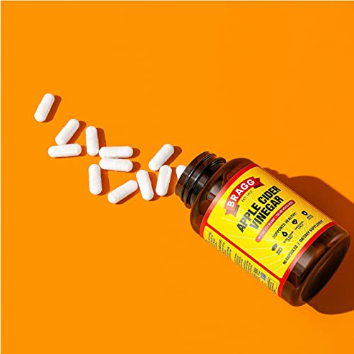 Bragg Apple Cider Vinegar Capsules - Vitamin D3 & Zinc - 750mg of Acetic Acid – Immune - Maple Wellness Supplements
