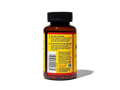 Bragg Apple Cider Vinegar Capsules - Vitamin D3 & Zinc - 750mg of Acetic Acid – Immune - Maple Wellness Supplements