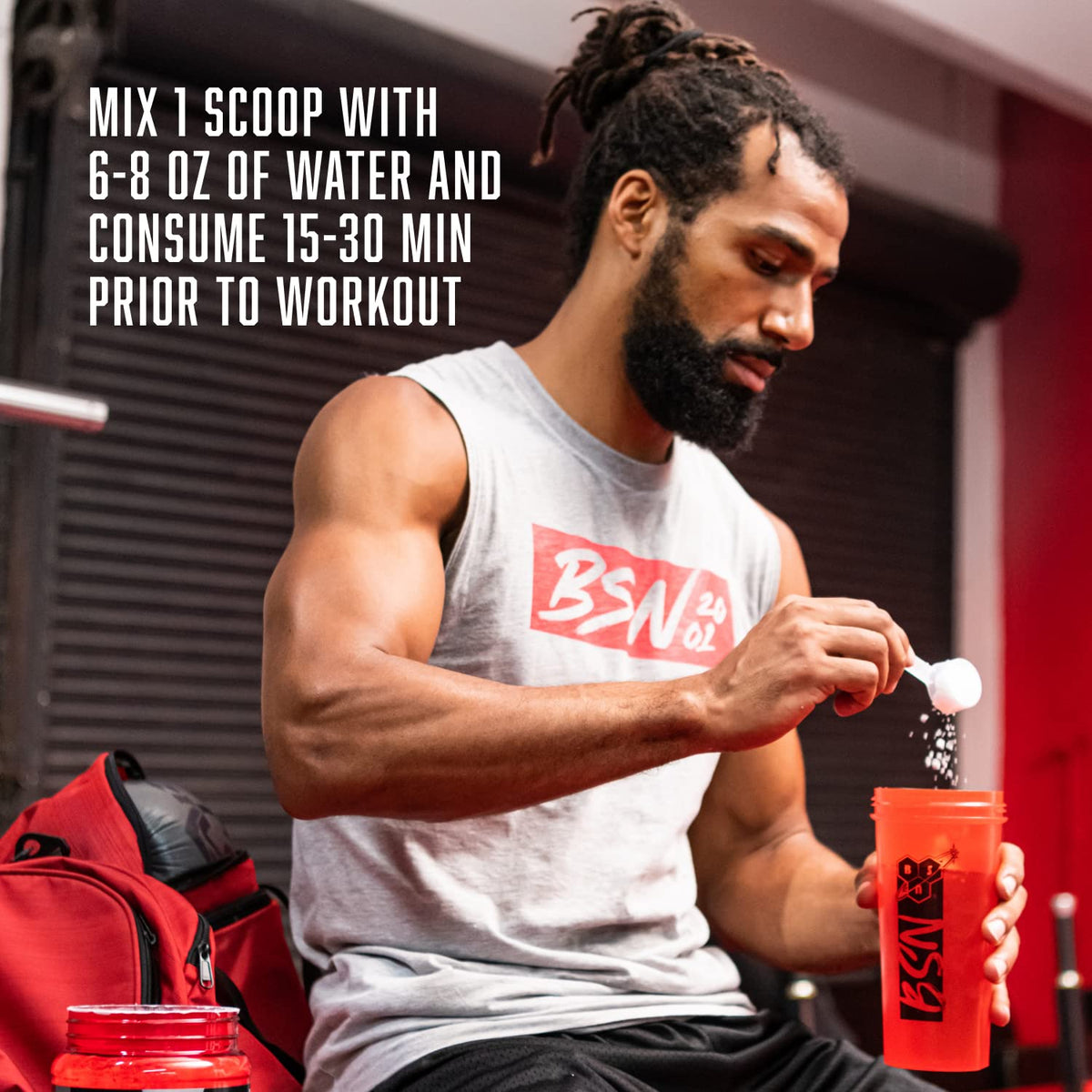 BSN N.O.-XPLODE Vaso Pre Workout Powder with 8g of L-Citrulline and 3.2g Beta-Alanine and Energy, Flavor: Cherry Bomb, 24 Servings - Maple Wellness Supplements