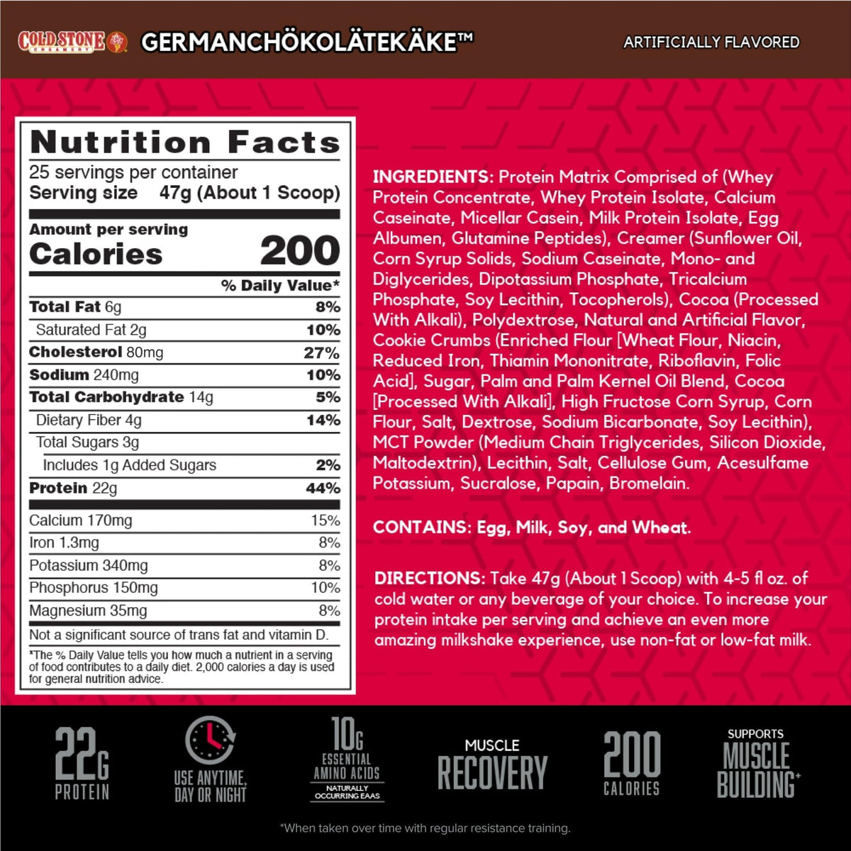BSN Syntha-6 Whey Protein Powder, Cold Stone Creamery- Germanchökolätekäke Flavor - Maple Wellness Supplements