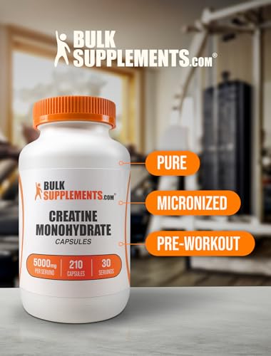 BULKSUPPLEMENTS.COM Creatine Monohydrate Capsules - Micronized Creatine Monohy - Maple Wellness Supplements