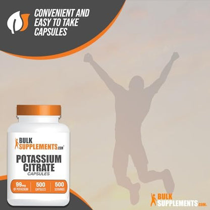 BulkSupplements.com Potassium Citrate Capsules - Potassium Supplement, Potassium - Maple Wellness Supplements