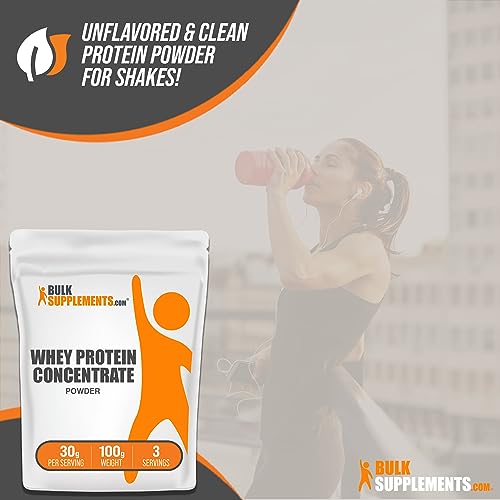 BULKSUPPLEMENTS.COM Whey Protein Concentrate Powder - Unflavored Protein Powder - Maple Wellness Supplements