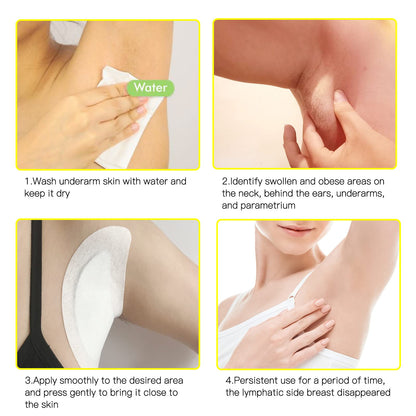 BXQJRJ 24Pcs/Box Herbal Lymph Nodes Patch,Lymphatic Drainage Patch/Patches,Herbal Lymphatic Drainage Care Patch,Neck Lymph Nodes Patch, Lymphatic Massage for Men and Women - Maple Wellness Supplements