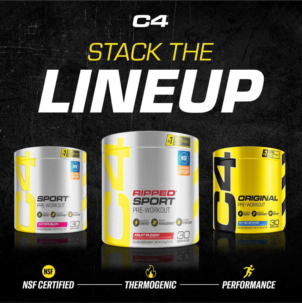 C4 Ripped Sport Pre Workout Powder Fruit Punch - NSF Certified for Sport + Zero Sugar Preworkout Energy Supplement for Men & Women - 135mg Caffeine - Maple Wellness Supplements