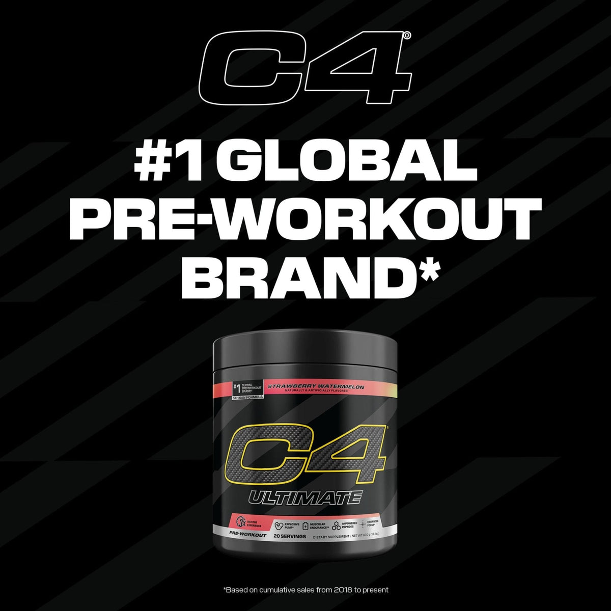 C4 Ultimate Pre Workout Powder Watermelon - Sugar Free Preworkout Energy Supplement for Men & Women - 300mg Caffeine + 3.2g Beta Alanine - Maple Wellness Supplements