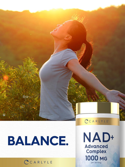 Carlyle NAD+ Supplement 1000 mg | 60 Capsules | with Resveratrol and Collagen | Advanced Complex for Women and Men | Non-GMO & Gluten Free - Maple Wellness Supplements