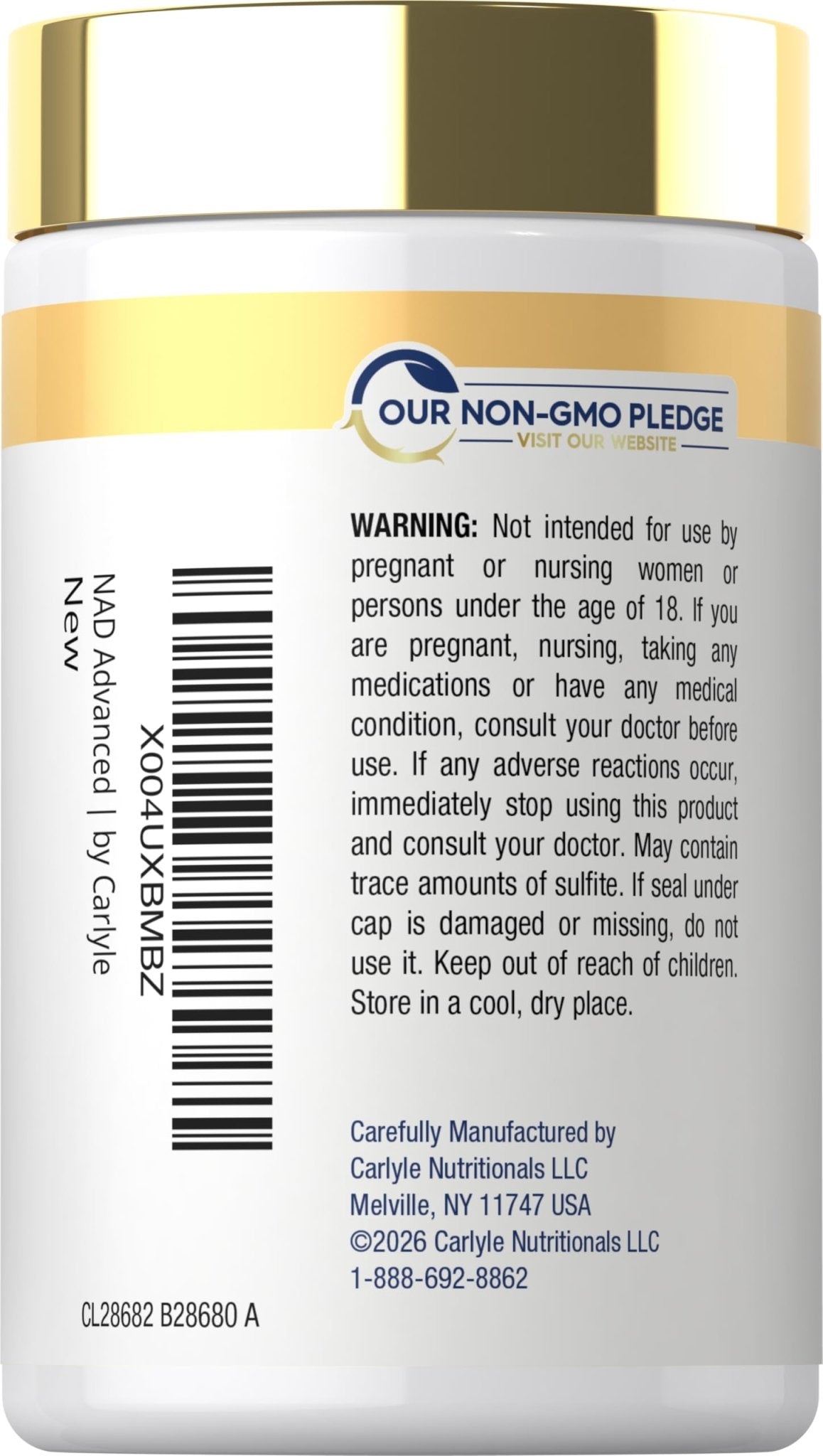 Carlyle NAD+ Supplement for Women & Men | 1000 mg | 60 Capsules | Advanced Complex with Resveratrol and Collagen | Non-GMO & Gluten Free - Maple Wellness Supplements