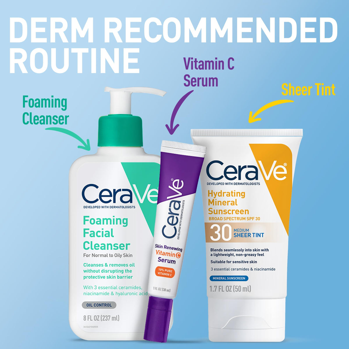 CeraVe Hydrating Mineral Sunscreen SPF 30 with Sheer Tint, Tinted Mineral Sunscreen with Zinc Oxide & Titanium Dioxide - Maple Wellness Supplements
