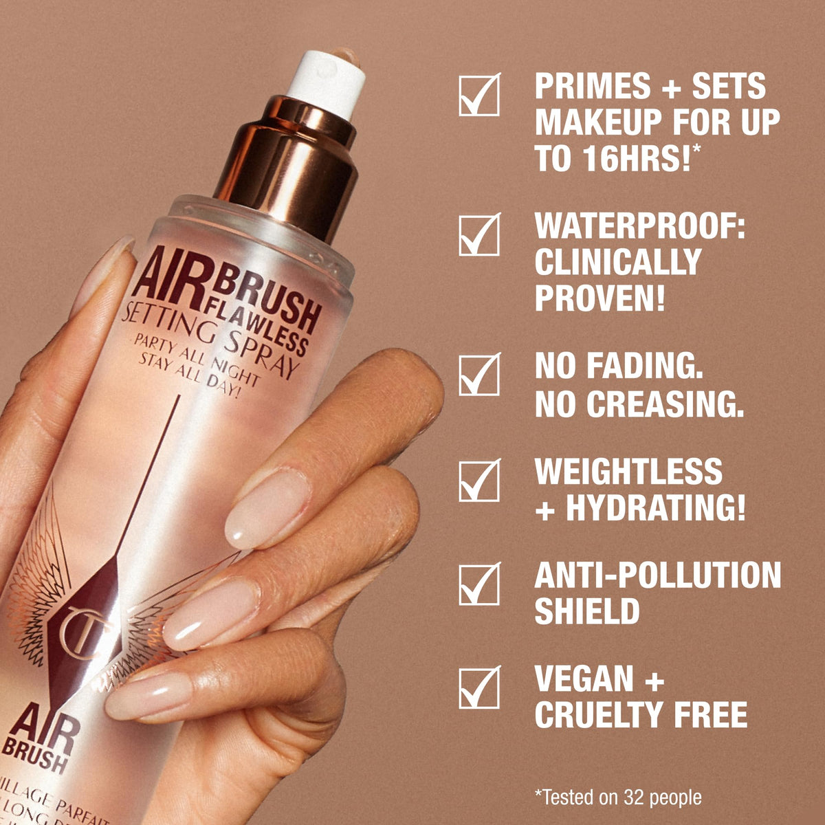 Charlotte Tilbury Airbrush Flawless Setting Spray - Ultra-Fine Hydrating Mist to Prime - Maple Wellness Supplements