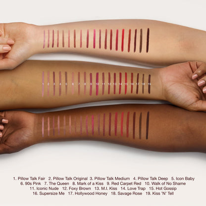 Charlotte Tilbury Lip Cheat Lip Liner Pencil - Gives Lips a Fuller-Looking, Defined Pout - Enriched with Jojoba Oil & Hyaluronic Acid - Waterproof, Smudge-Proof & Transfer-Proof - Pillow Talk Medium - Maple Wellness Supplements