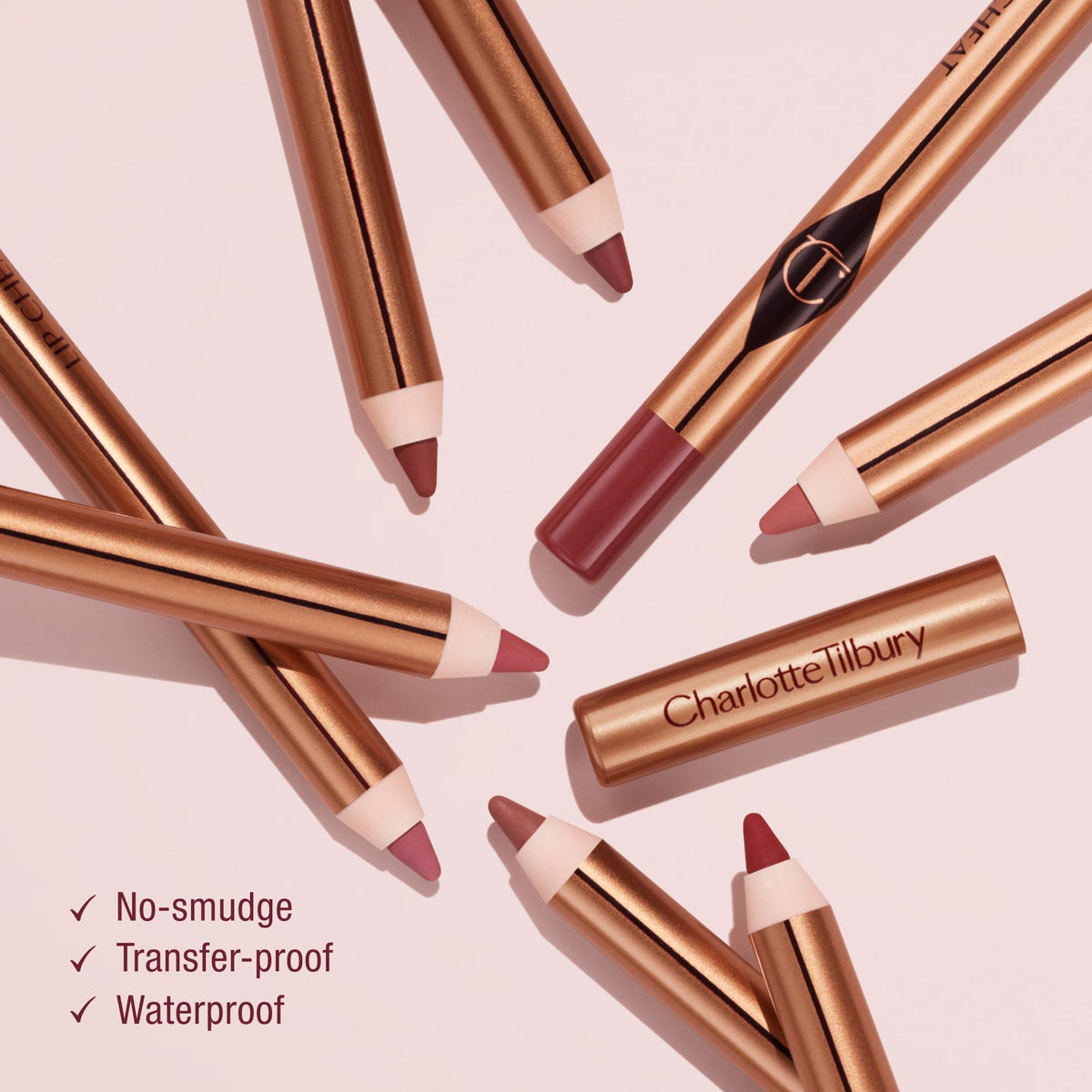 Charlotte Tilbury Lip Cheat Lip Liner Pencil - Gives Lips a Fuller-Looking, Defined Pout - Enriched with Jojoba Oil & Hyaluronic Acid - Waterproof, Smudge-Proof & Transfer-Proof - Pillow Talk Fair - Maple Wellness Supplements