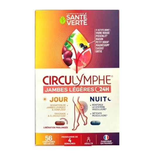 Circulymphe day/night 56 tablets - SANTE VERTE - Heavy legs treatment - Maple Wellness Supplements