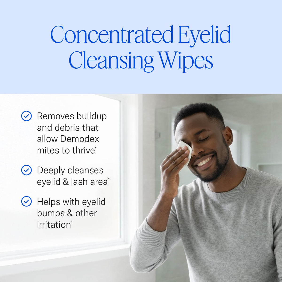 Cliradex Towelettes - Natural Face, Eyelash & Eyelid Cleanser - Wipes for Demodex, Blepharitis, Mgd and Red Irritated Eye Lid - Maple Wellness Supplements