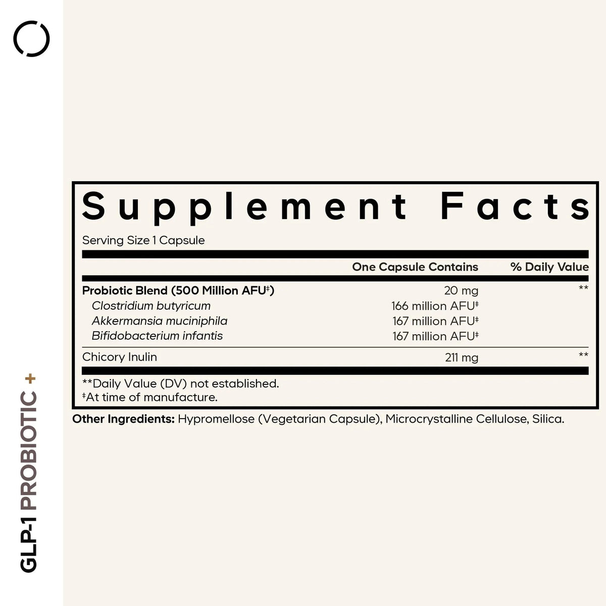 Codeage GLP-1 Probiotic+ - Live Probiotics Akkermansia, Clostridium, Bifidobacterium, Chicory Inulin Probiotic, Prebiotics & Postbiotics Supplement - 500 Million AFU, 3-Month Supply - 90 Capsules - Maple Wellness Supplements