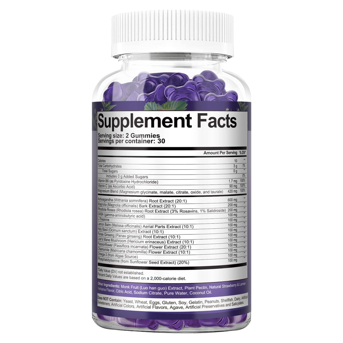 Cortisol Supplements for Women & Men 20-in-1 Cortisol Gummies with Ashwagandha Rhodiola Rosea Magnesium Phosphatidylserine Calm Focus Mood Support Healthy Cortisol Levels 30 Day Supply - Maple Wellness Supplements