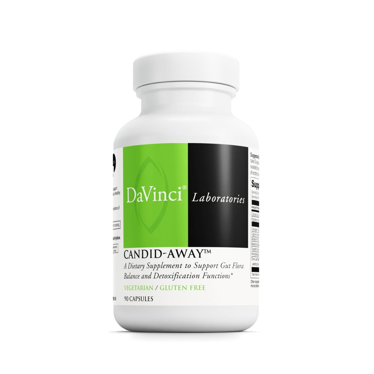 DAVINCI Labs Candid-Away - Digestive Gut Health Support, Immune System Support with Digestive Enzymes, Calcium, Magnesium & More* - 90 Vegetarian Capsules (30 Servings) - Maple Wellness Supplements