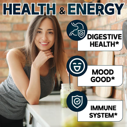 DEDICAD 12in1 Wormwood Black Walnut Clove Capsules - Immune, and Mood Support - 3 Month Supply - 90 Vegan Capsules - Maple Wellness Supplements