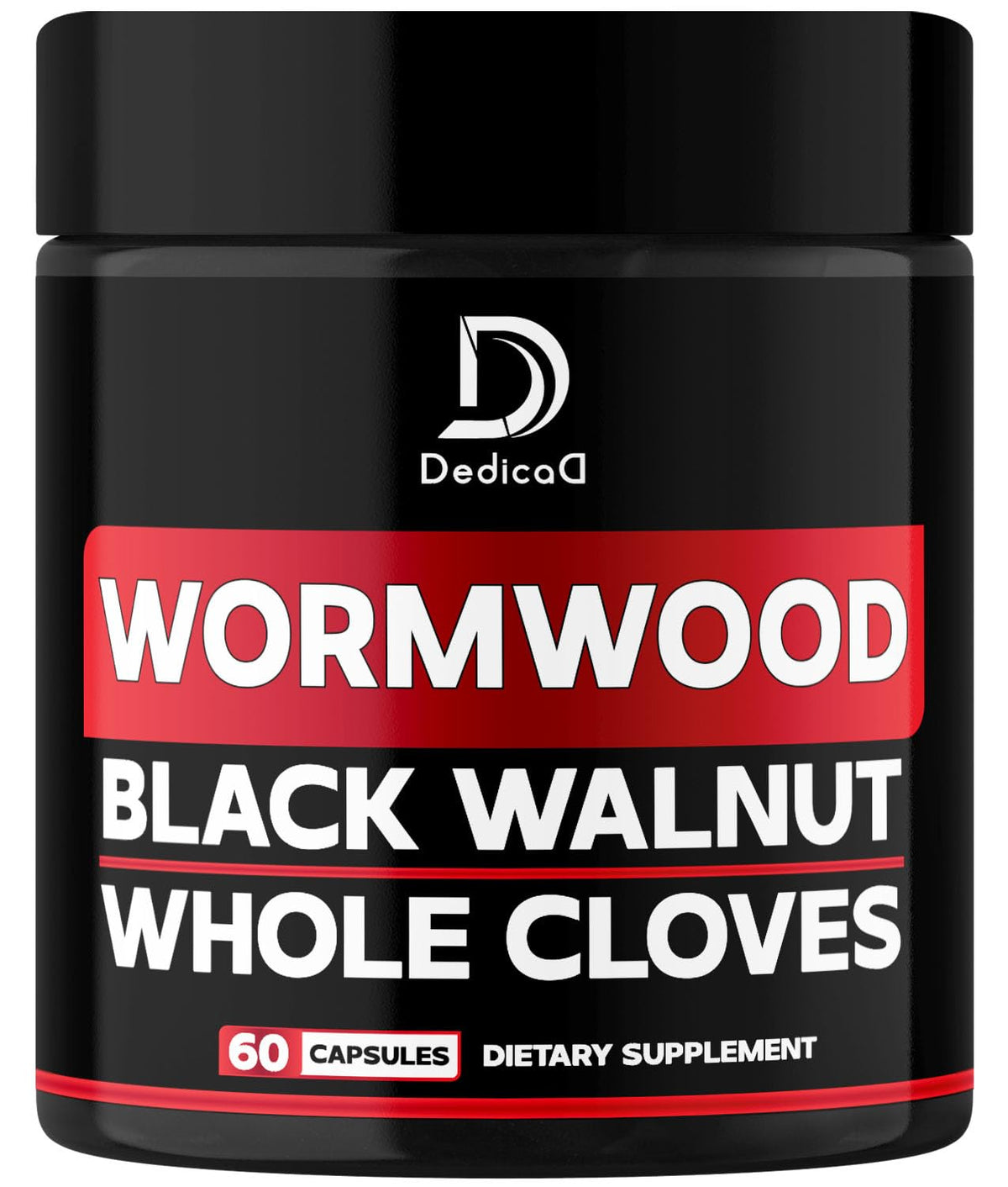 DEDICAD 1500mg Wormwood Capsules with Black Walnut & Cloves - Artemisia Annua Supplement for Immunity - 60 Vegan Capsules - Maple Wellness Supplements