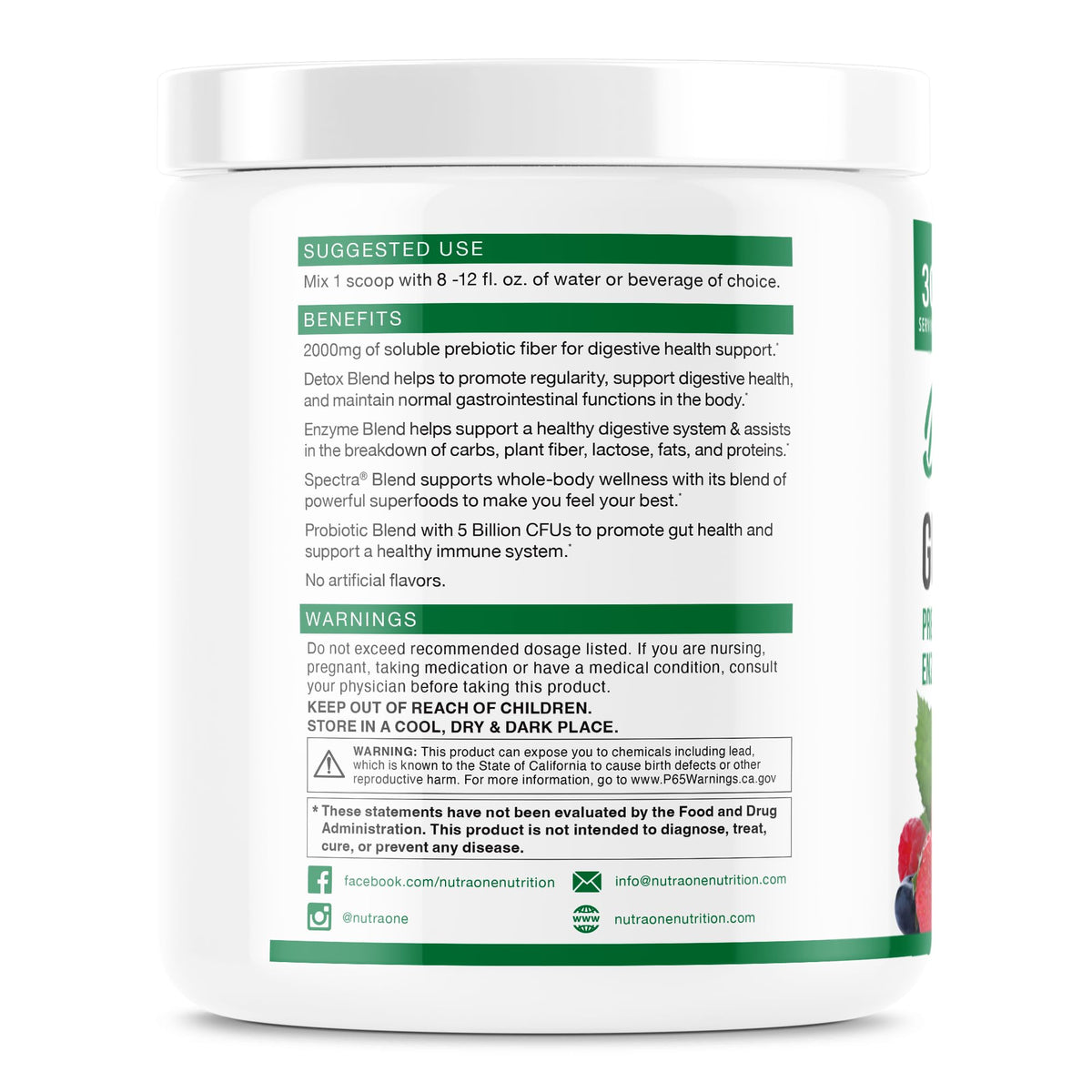 DetoxOne Daily Gut Health Powder* | Supports Normal/Healthy Digestive Function*| Promotes Detoxification*| Boost Energy & Improves Nutrient Absorption* - Maple Wellness Supplements