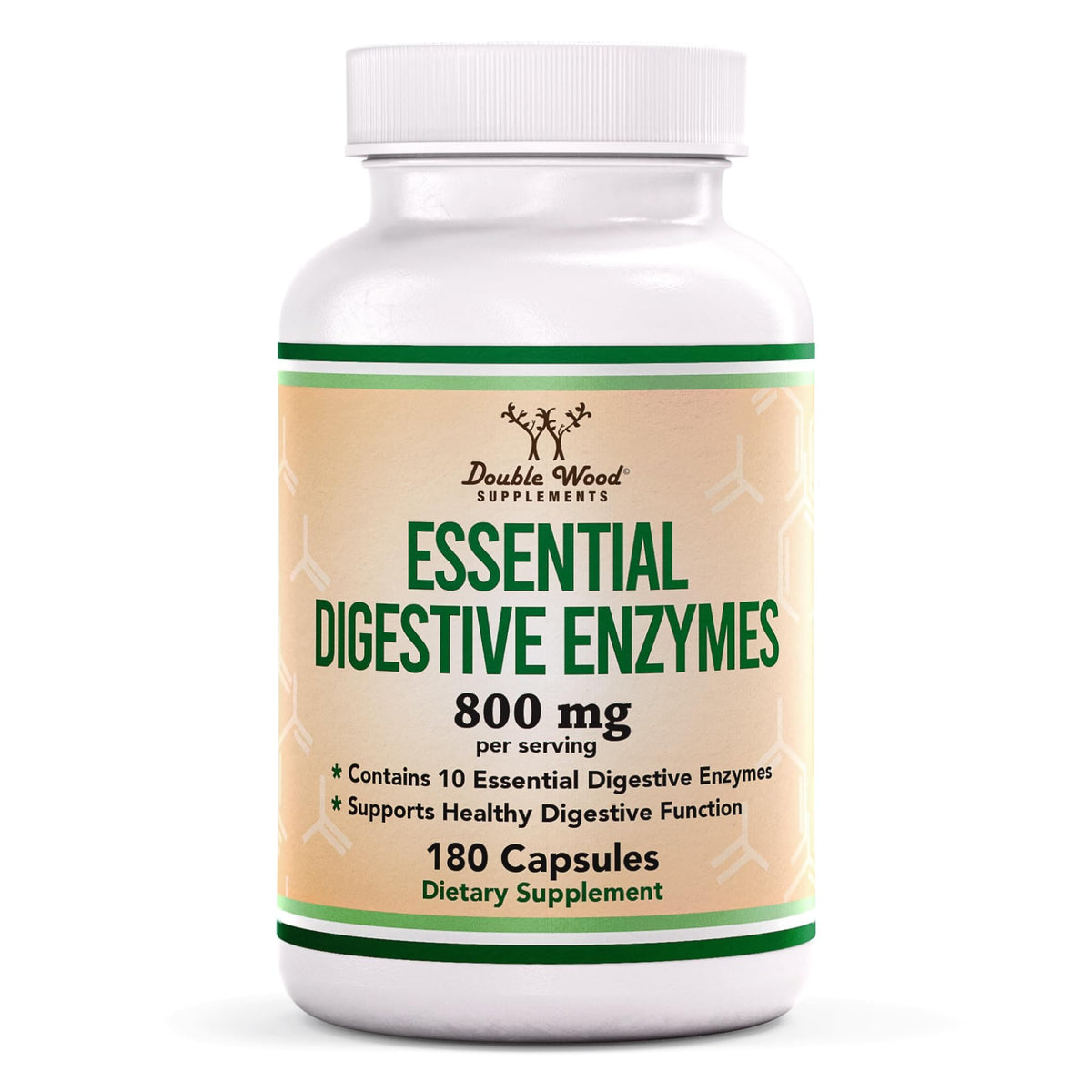 Digestive Enzymes - 800mg Blend of All 10 Most Essential Digestive and Pancreatic Enzymes (Amylase, Lipase, Bromelain, Lactase, Papain, Protease - Maple Wellness Supplements