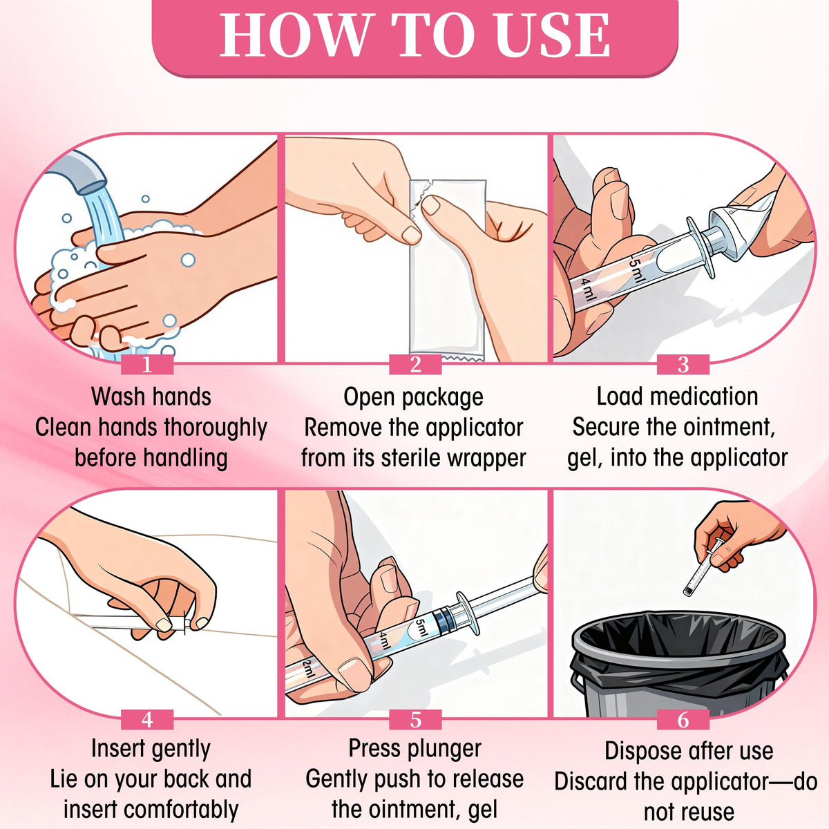 Disposable Vaginal Suppository Applicator for Women – 8ml Lube Injector Syringes with Smooth Tip, Fits Most Creams Gels Pills Tablet Suppositories, Sterilized Individually Wrapped, Pack of 20 - Maple Wellness Supplements