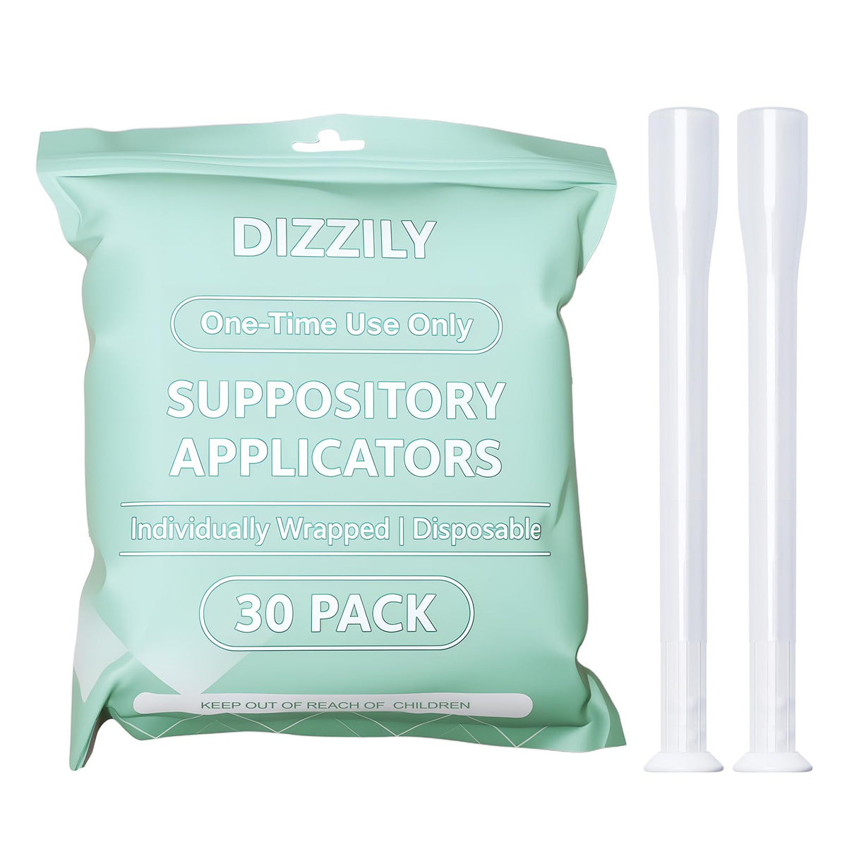 Dizzily 30 Pack Disposable Vaginal Suppository Applicators for Women, Individually Wrapped, Hygienic - Fits Most Boric Acid Suppositories, Pills, Tablet, Cap-sules and Feminine Care Applicator - Maple Wellness Supplements