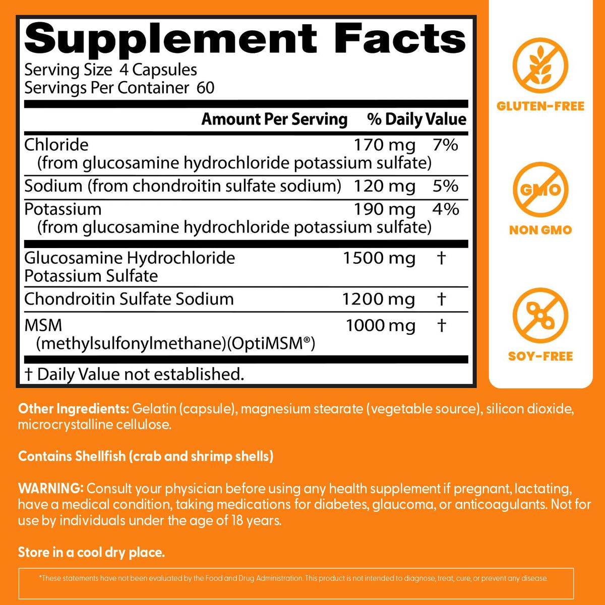 Doctor's BEST Glucosamine Chondroitin MSM - Joint Health Support Supplement for Women & Men, Nutritional Support for Joint Strength, Hair, Skin, & Nails - Maple Wellness Supplements