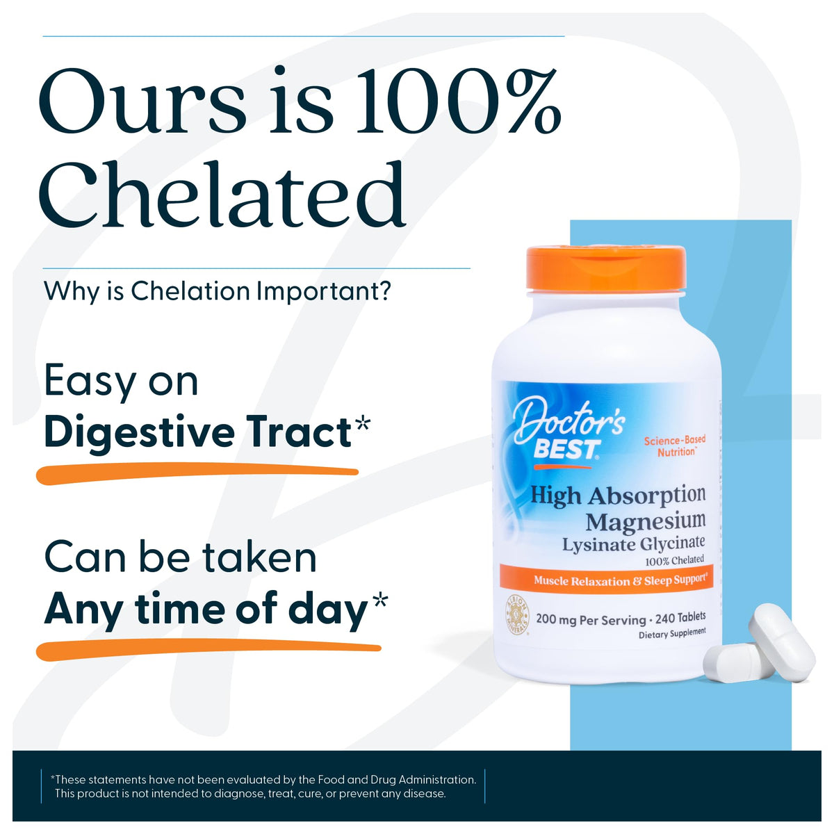 Doctor's Best High Absorption Magnesium Glycinate Lysinate Supplement for Sleep Support - Chelated Magnesium Tablets for Women & Men, 200mg per Serving - Maple Wellness Supplements