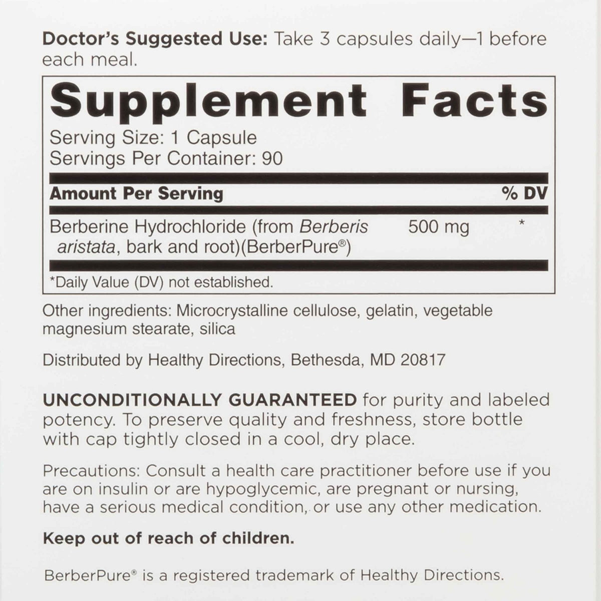 DOCTORS' PREFERRED Clinical Grade Supplement - Doctor Formulated | 1500 mg per Daily Serving | 90 Count - Maple Wellness Supplements