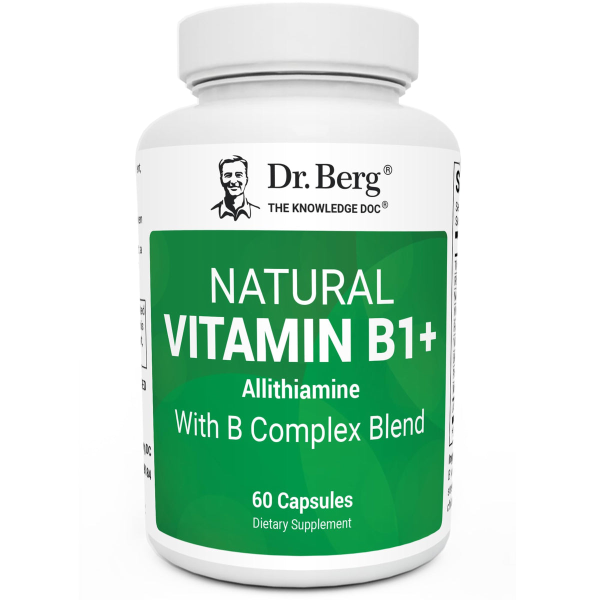 Dr. Berg Natural Vitamin B1 B6 B12 Complex - Allithiamine Vitamin B1 Supplement with 8 Essential Vitamin B Complex for Men & Women Including Thiamin - Maple Wellness Supplements