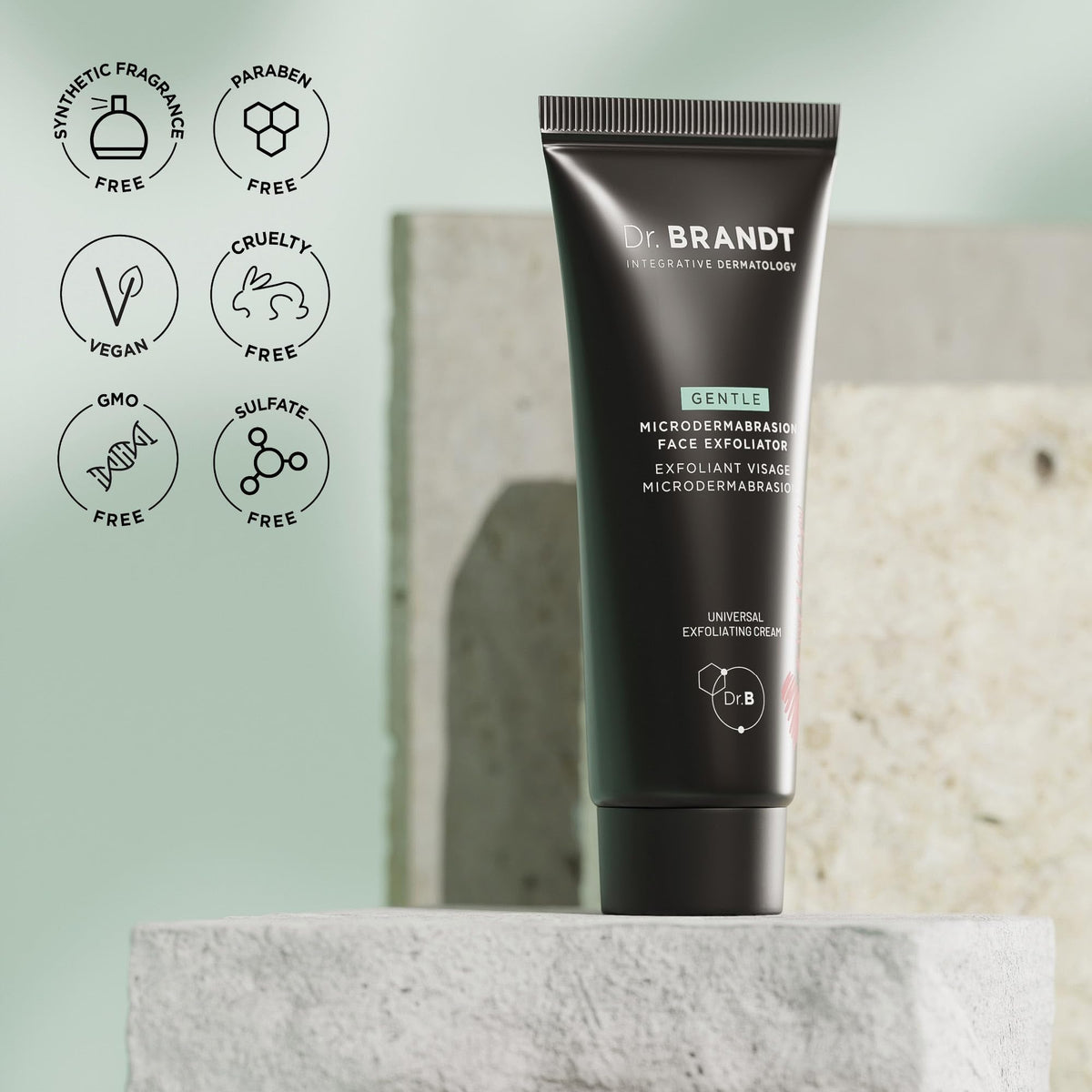 Dr. Brandt Microdermabrasion Gentle Face Exfoliator - Reduces Dull Skin, Uneven Texture, Fine Lines, Acne Scars & Wrinkles - 2.0 oz - Maple Wellness Supplements