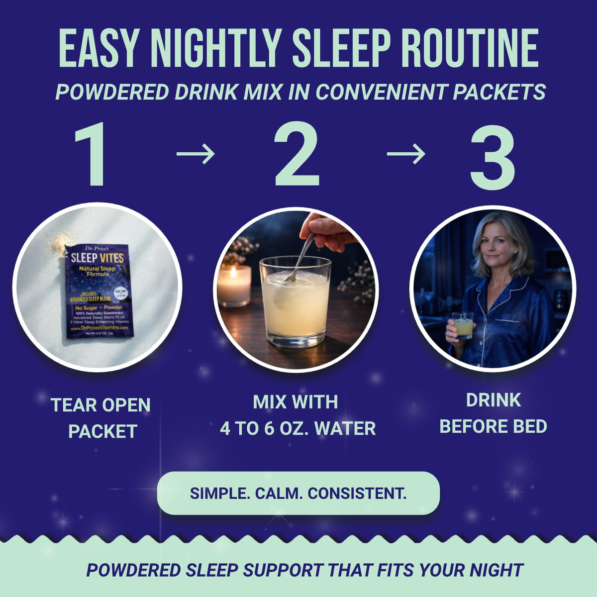 Dr. Price’s Natural Sleep Aid Powder – Berry-Citrus, 30 Packs | Sleep Powder Drink Mix with Magnesium, Microdose Melatonin & Tryptophan | Sleep Support for Adults | Doctor-Formulated, Made in USA - Maple Wellness Supplements