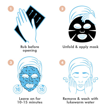 Ebanel Bundle of 10 Pack Bubble Clay Masks, and Exfoliating Face Scrub Peeling Gel Mild 4.12 Oz - Maple Wellness Supplements
