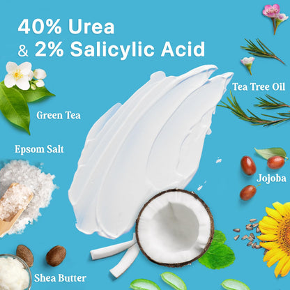 Ebanel Bundle of 40% Urea Cream 4.6 Oz, and Fungus Treatment 1 Oz - Maple Wellness Supplements