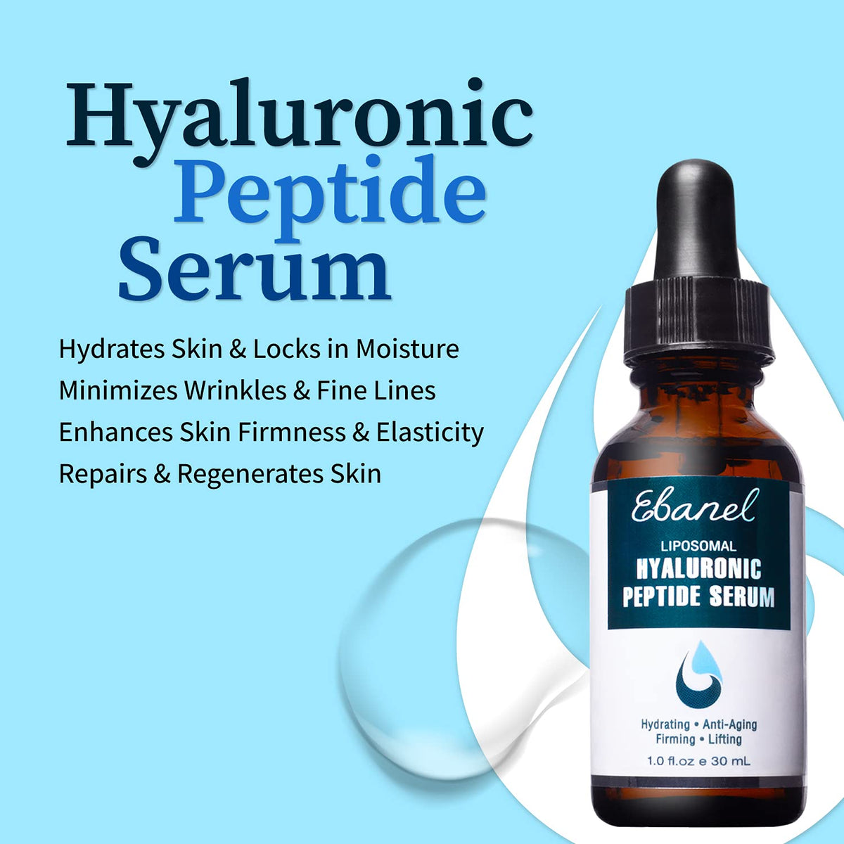 Ebanel Bundle of Advanced Silicone Scar Gel 1 Oz, and Hyaluronic Acid Serum - Maple Wellness Supplements