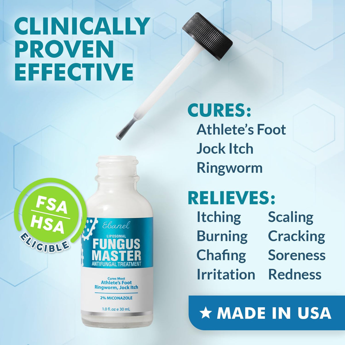 Ebanel Bundle of Fungus Treatment 1 Oz, and Lidocaine Numbing Cream - Maple Wellness Supplements