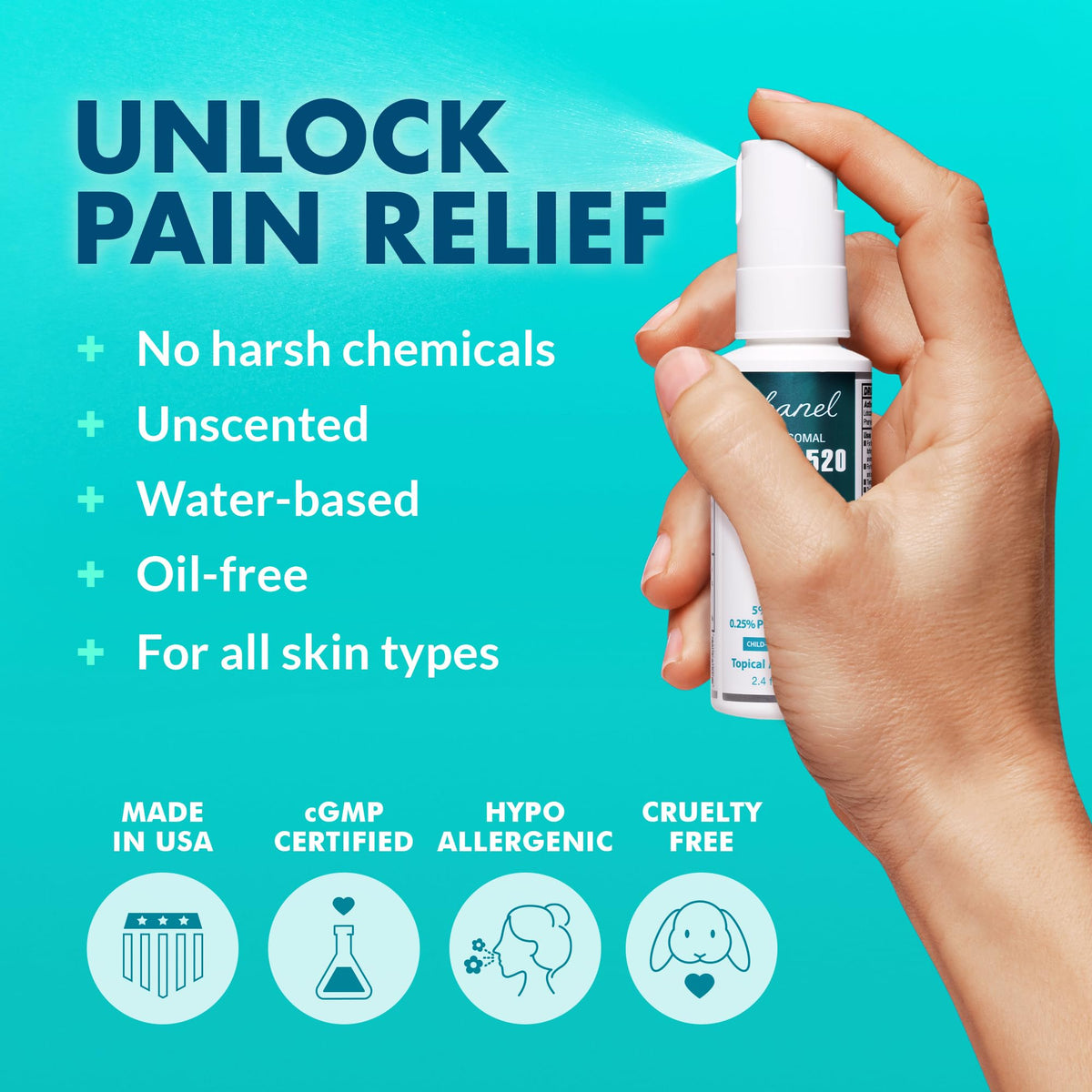 Ebanel Bundle of Lidocaine Numbing Cream, and Numbing Spray - Maple Wellness Supplements
