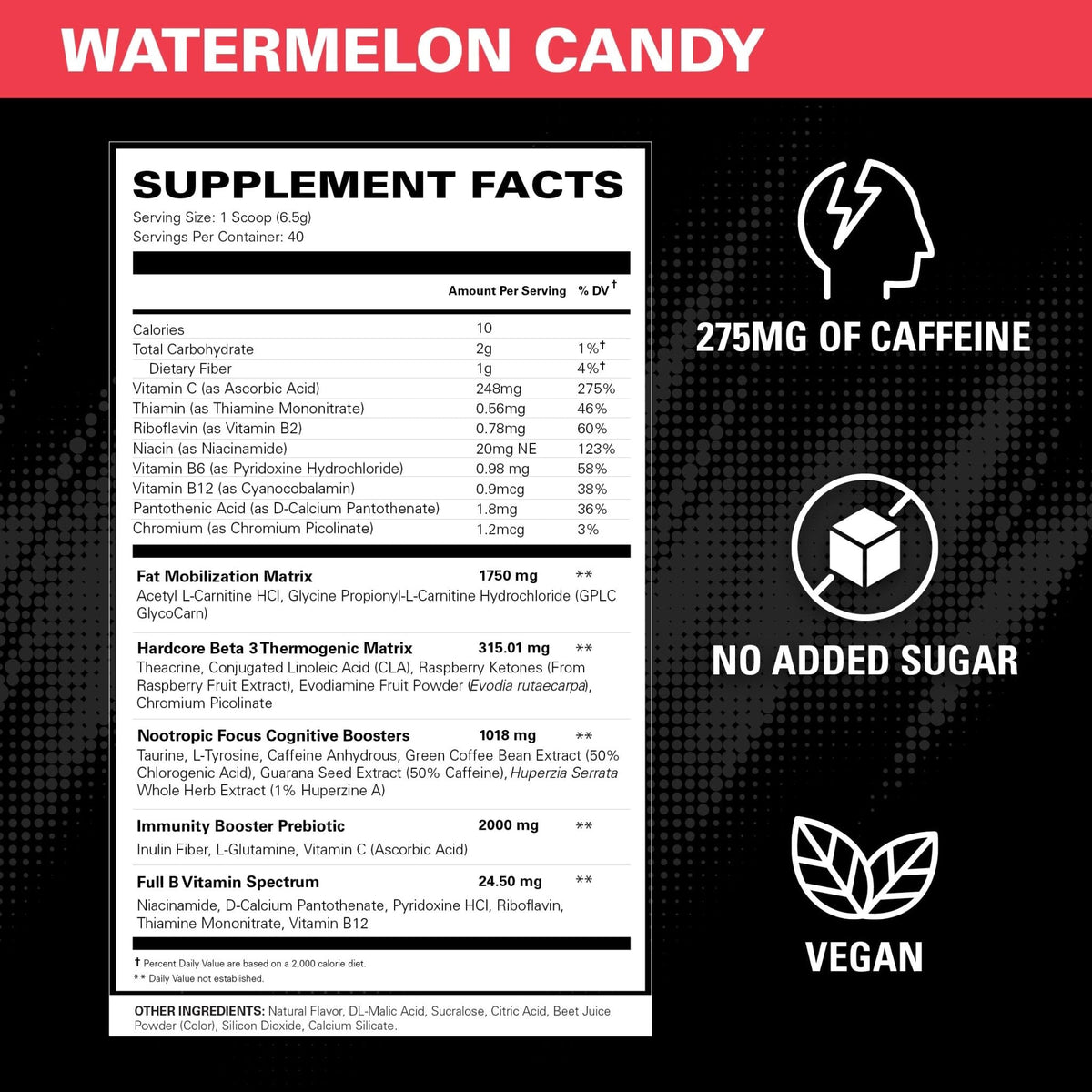 EHP Labs OxyShred Hardcore Super Dosed Pre Workout Powder - Preworkout Powder with L Glutamine & Acetyl L Carnitine, Energy Boost Drink - 275mg of Caffeine - Maple Wellness Supplements